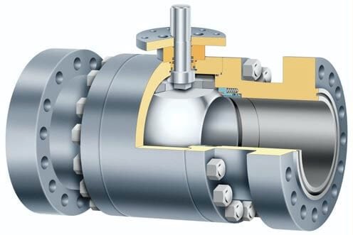 Trunnion Mounted Ball Valve Cross Section