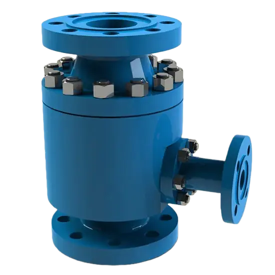 A steel Automatic Recirculation Valve (ARV) with flanged connections, designed for centrifugal pump minimum flow protection